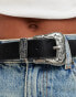 Stradivarius western belt in black