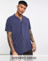 ASOS DESIGN relaxed viscose shirt in navy