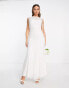 Starlet Bridal exclusive cap sleeve fringe maxi dress in ivory