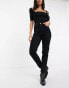 Topshop comfort stretch Mom jeans in clean black