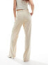 Mango slouchy straight leg tailored trouser in beige