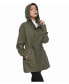 Women's Water-Resistant Hooded Anorak Rain Jacket Trench Coat