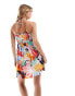 Superdry Mini beach dress in jungle peach