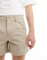 ASOS DESIGN pleated chino short in tan