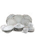 Fleur De Lys 20 Piece Dinnerware Set in White