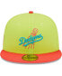 Men's Green, Red Los Angeles Dodgers Cyber Highlighter 59FIFTY Fitted Hat