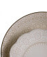 Sophie Embossed Scalloped 16 Piece Stoneware Dinnerware Set, Service for 4