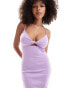 Roxy Wavy lady midi dress in purple