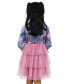 Toddler & Little Girls Floral-Print Denim Tutu Dress