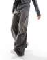 Weekday Sculpture loose fit baggy jeans with seam detail in clay grey