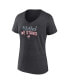 Women's Heather Charcoal Team USA Victory V-Neck T-Shirt