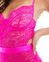 Ann Summers Hold Me Tight lace underwired bodysuit in pink