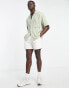 Bershka double pocket relaxed shirt in sage