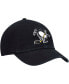 Men's Black Pittsburgh Penguins Logo Clean Up Adjustable Hat