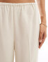 Vero Moda elasticated waist wide leg trouser in co-ord cream