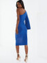 Women's Royal Blue One Shoulder Ruched Dress