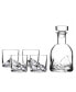 Mount Everest Crystal Whiskey Decanter with Glasses, Set of 5