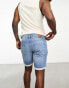 Only & Sons denim shorts in mid blue