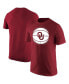 Men's Crimson Oklahoma Sooners Basketball Logo T-shirt