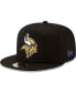 Men's Black Minnesota Vikings Basic 9FIFTY Adjustable Snapback Hat