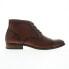 La Milano B521146 Mens Brown Leather Lace Up Casual Dress Boots