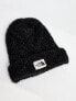 The North Face Salty Bae rib knit beanie in black