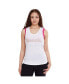 Bench Jaxx womens racerback tank top white with pink logo