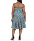 Plus Size Strapless Tube Top Knee Length Dress