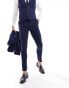 ASOS DESIGN wedding super skinny suit trouser in navy microtexture