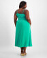 Trendy Plus Size Tie-Front Strappy Midi Dress, Created for Macy's