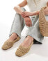 Mango woven ballet pump in natural