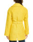 Boden Brushed Belted Wool & Alpaca-Blend Coat Women's Yellow 14R