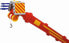 Dickie Simba Fireman Sam 2-in-1 rescue crane, toy vehicle (red/yellow)