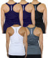 Women's Moisture Wicking Racerback Tanks-5 Pack