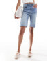 DTT Tall boyfriend fit denim shorts in light blue wash