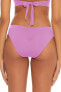 Becca by Rebecca Virtue 295795 Adela Ruched Hipster Bikini Bottom, Orchid, M