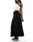 Vero Moda elasticated waist band maxi skirt in black