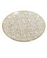 Mosaic Gold- Silver Tone Canape Plates Set of 6