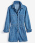 Women's Denim Long-Sleeve Utility Romper, Created for Macy's