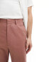 ASOS DESIGN smart vintage flare linen blend trousers in terracota