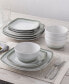 Colorscapes Layers Square Dinner Plate Set of 4, 10.75"