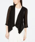 Illusion-Sleeve Rhinestone-Accented Shrug