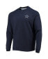 Men's Navy Dallas Cowboys Sunset Slub Raglan Henley Long Sleeve T-shirt