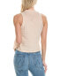 Stateside Cloud Jersey Sleeveless Mock Neck Top Women's White Xl