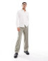 ASOS DESIGN smart linen mix regular fit shirt with penny collar in white