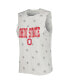 Women's Cream Ohio State Buckeyes Agenda Stars Tank Top and Shorts Sleep Set