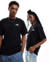 The North Face Vertical NSE logo backprint oversized t-shirt in black