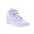 Reebok Freestyle Hi Womens Purple Leather Lace Up Lifestyle Sneakers Shoes