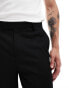 ASOS DESIGN smart co-ord tapered trousers in black