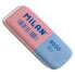 MILAN Blister Pack 1 Rubber Eraser (Double Use) + 1 Oval Synthetic Rubber Eraser